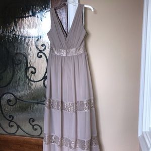 David’s Bridal Gold Bridesmaid Formal Dress
